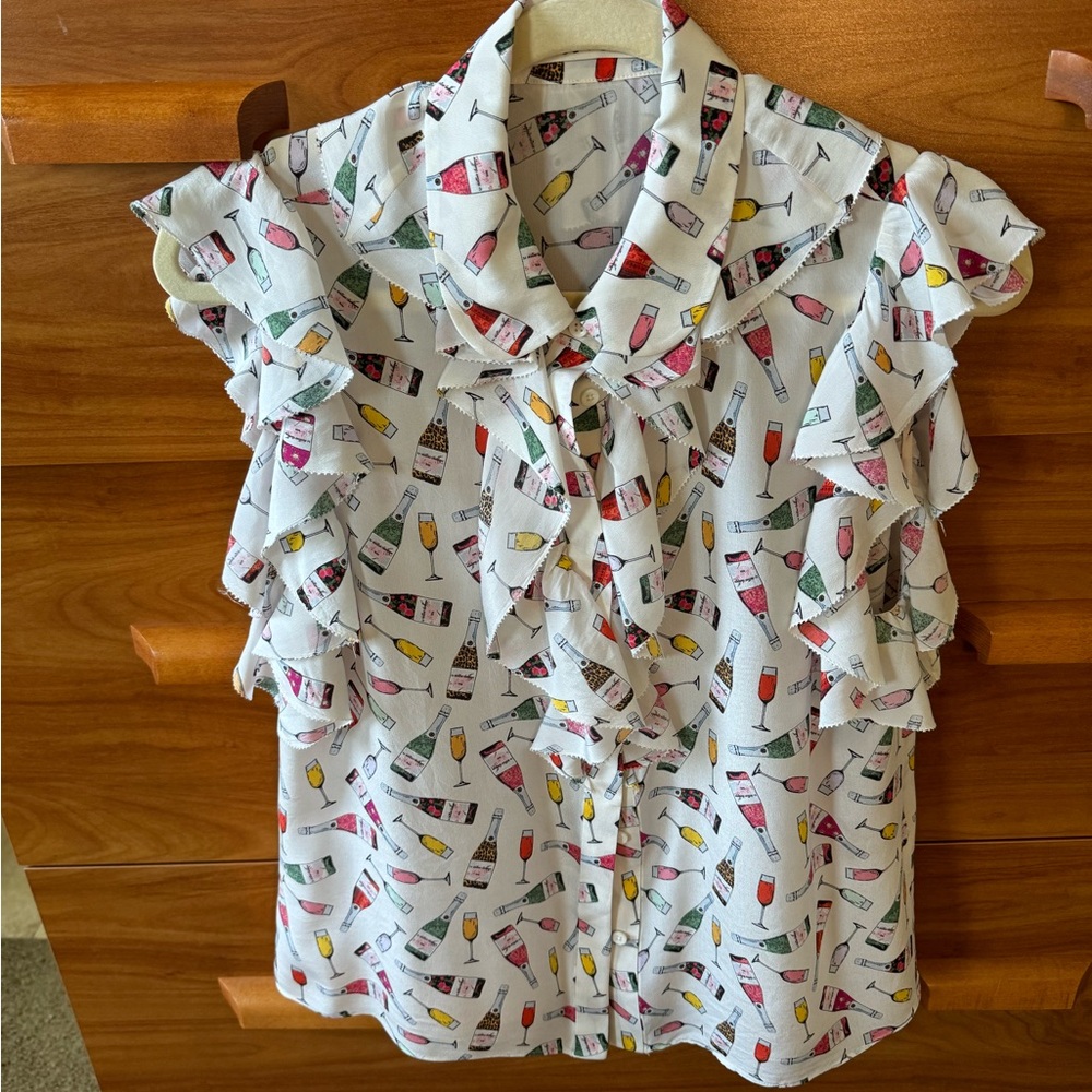 Alice and Olivia Champagne Blouse